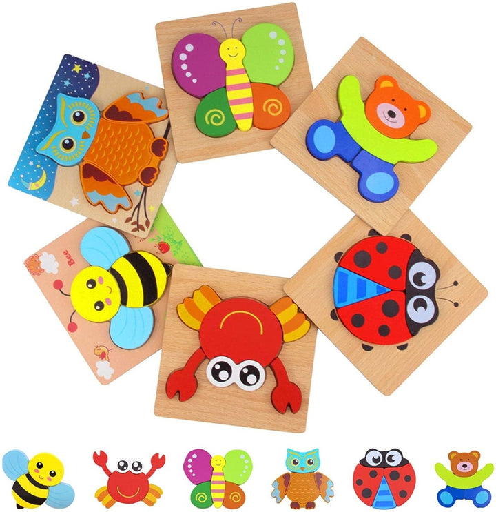 Animal Puzzle Set 6 Pack Educational Toy