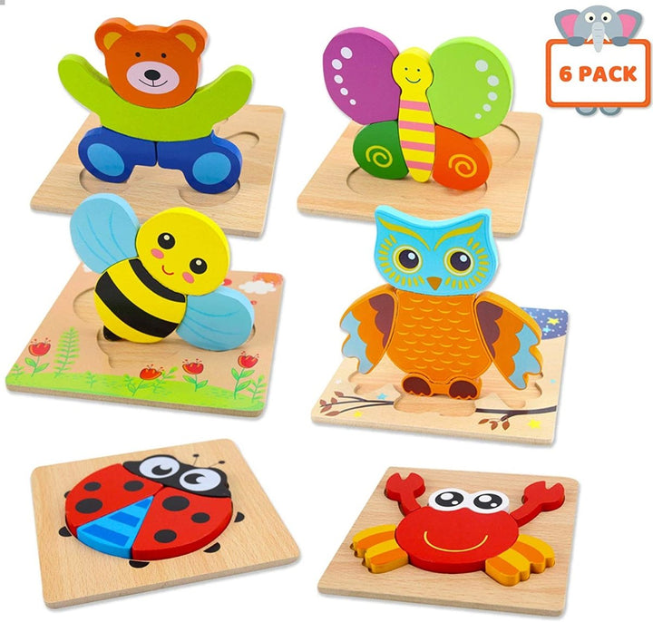 Animal Puzzle Set 6 Pack Educational Toy