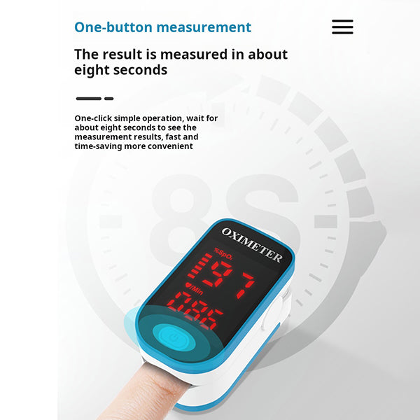 Fingertip Pulse Oximeter Blood Oxygen Saturation Monitor