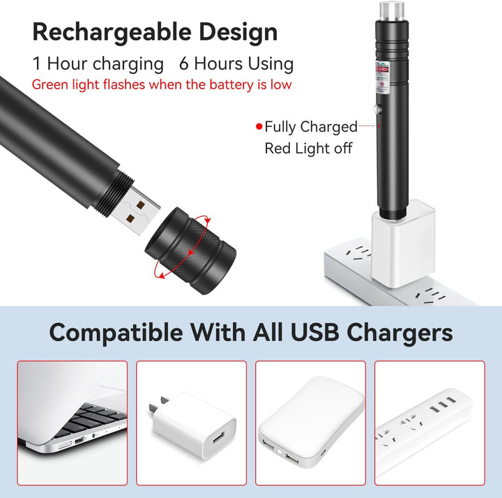 Rechargeable Laser Pointer Torch
