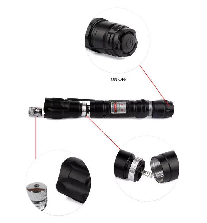 Rechargeable Laser Pointer Torch Set