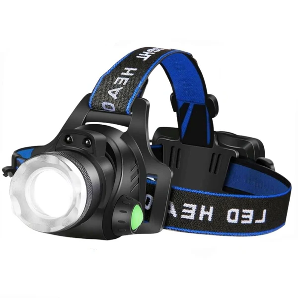 Rechargeable LED Headlamp Flashlight Zoomable Tactical Light
