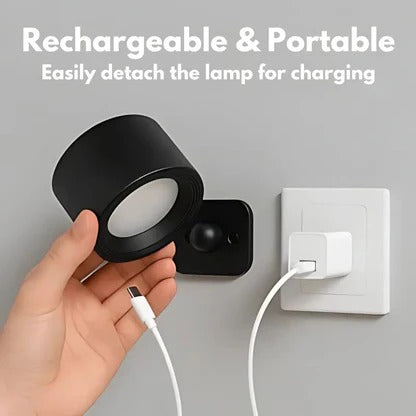 Rechargeable LED Wall Light 360 Degree Rotating Fixture