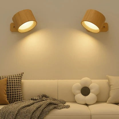 Rechargeable LED Wall Light 360 Degree Rotating Fixture