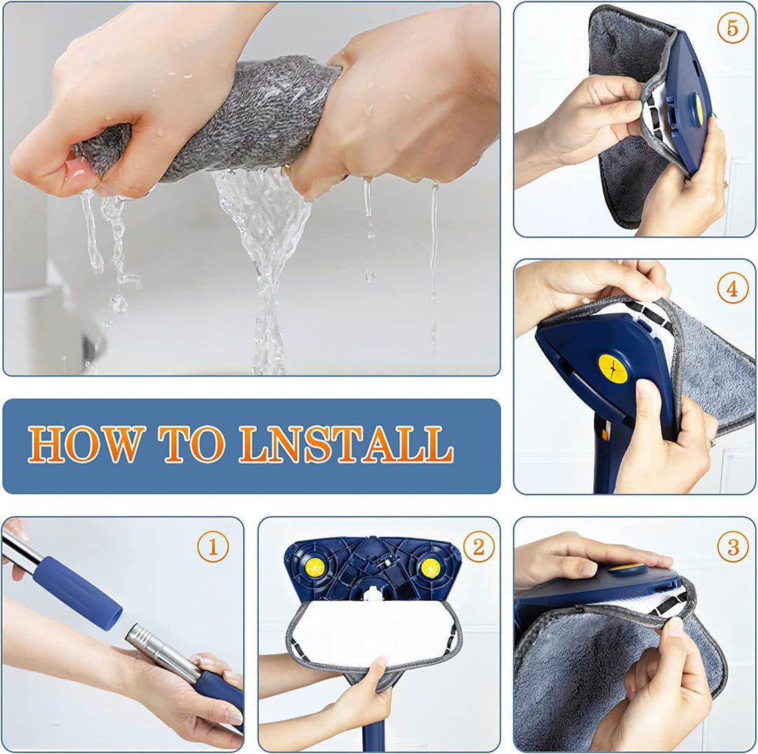 360 Degree Triangle Mop for Hardwood and Tile Cleaning