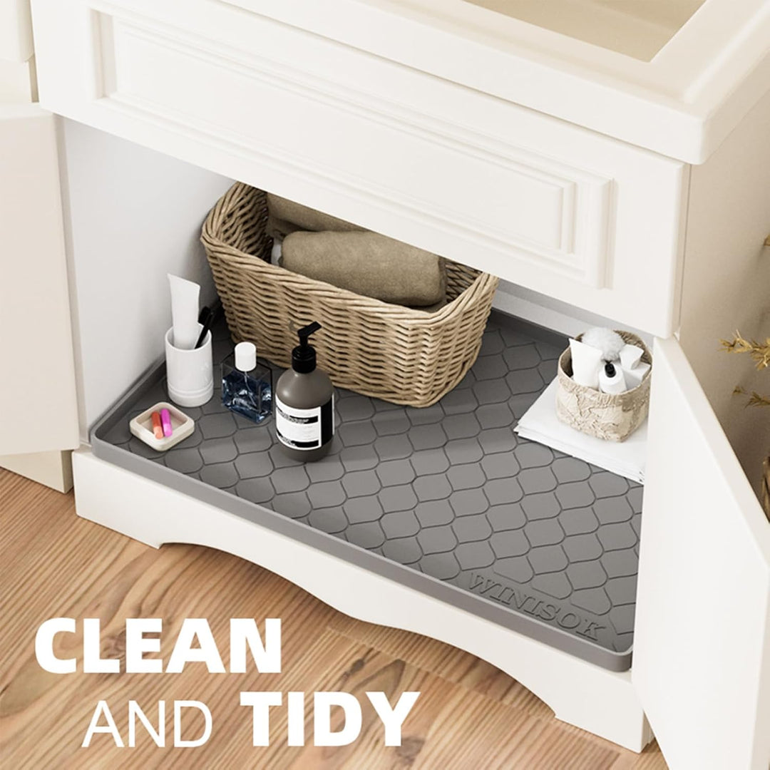 Silicone Under Sink Mat Waterproof Cabinet Liner