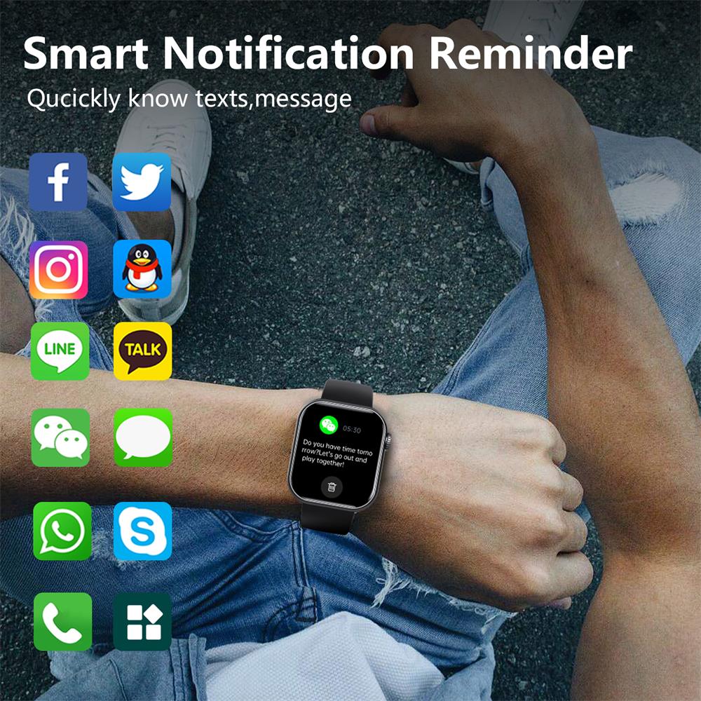 Smartwatch Blood Sugar Blood Pressure Heart Rate Monitor Fitness Tracker