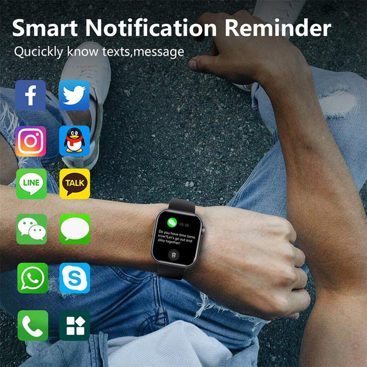 Smartwatch Blood Sugar Blood Pressure Heart Rate Monitor Fitness Tracker