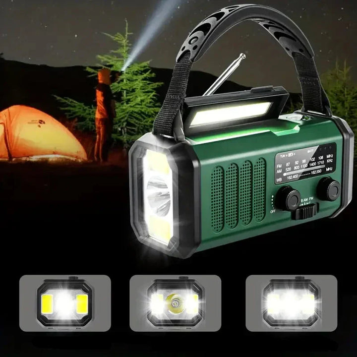 Solar Emergency Radio Power Bank LED Lamp