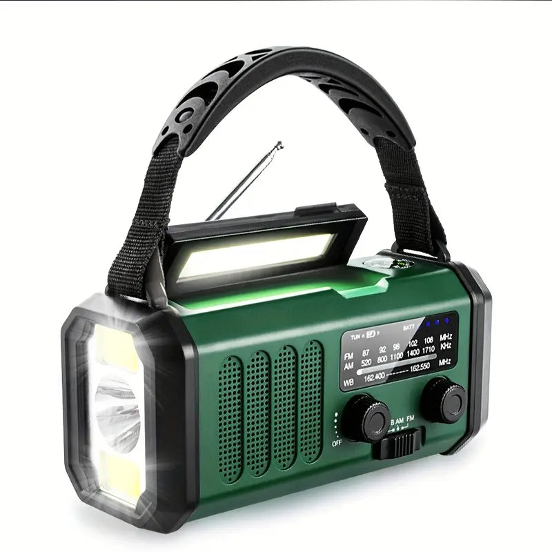 Solar Emergency Radio Power Bank LED Lamp