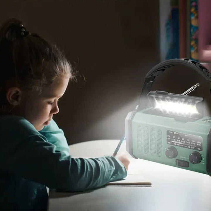 Solar Emergency Radio Power Bank LED Lamp