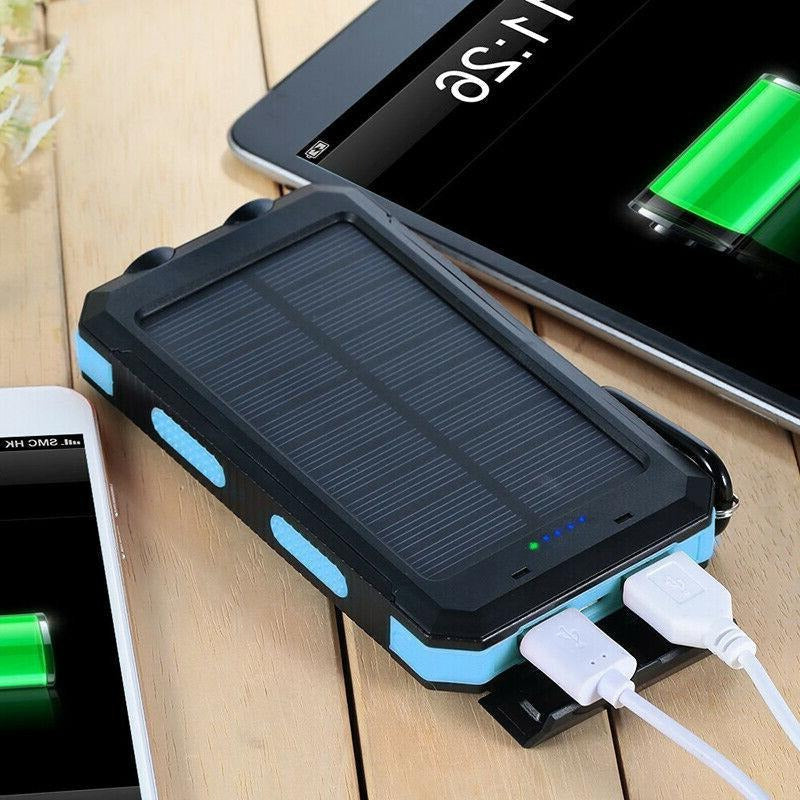 Solar Power Bank Charger Waterproof Portable Battery Pack