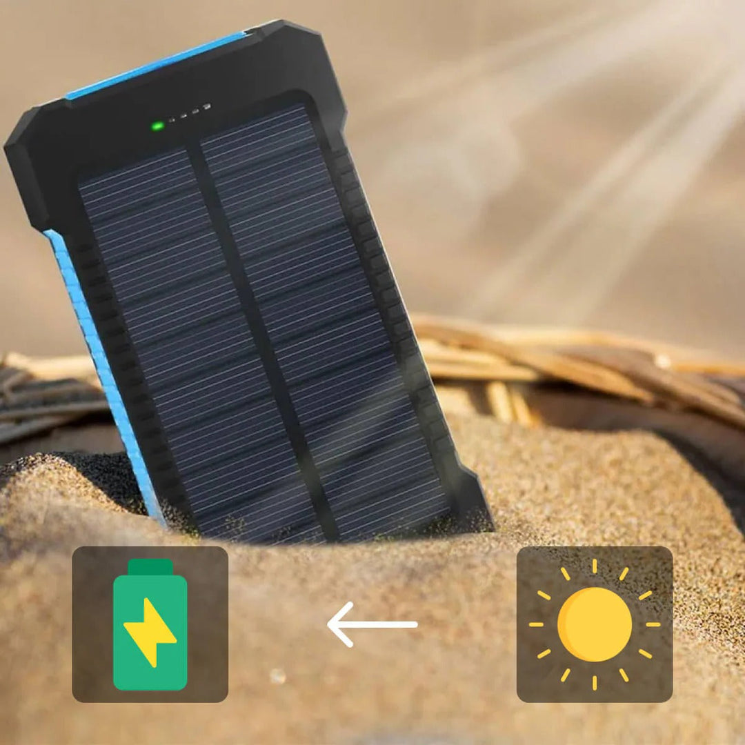 Solar Power Bank Charger Waterproof Portable Battery Pack