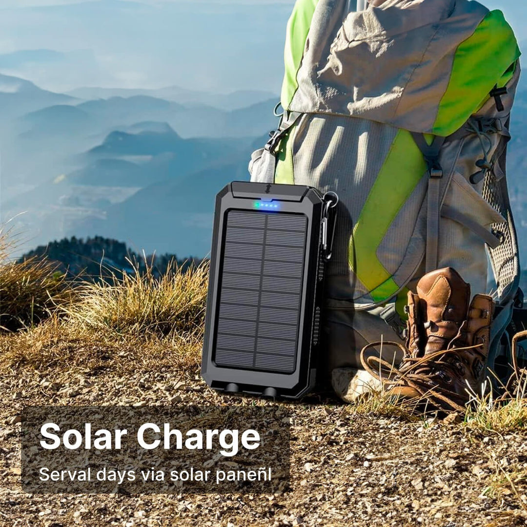 Solar Power Bank Charger Waterproof Portable Battery Pack