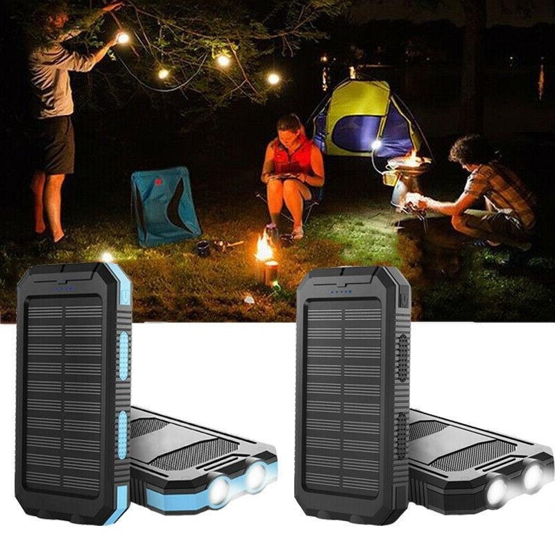 Solar Power Bank Charger Waterproof Portable Battery Pack
