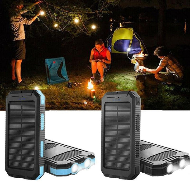 Solar Power Bank Charger Waterproof Portable Battery Pack