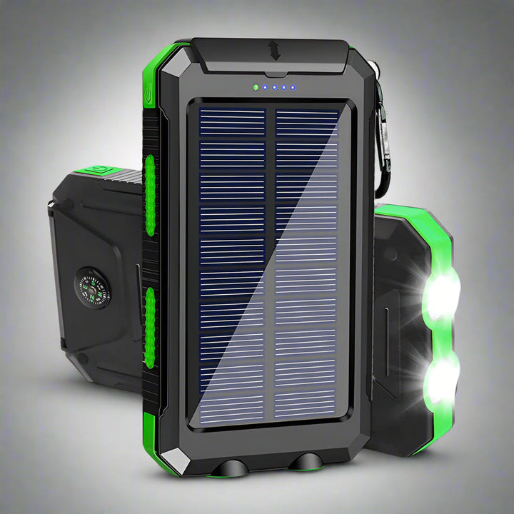 Solar Power Bank Waterproof Charger Torch Light