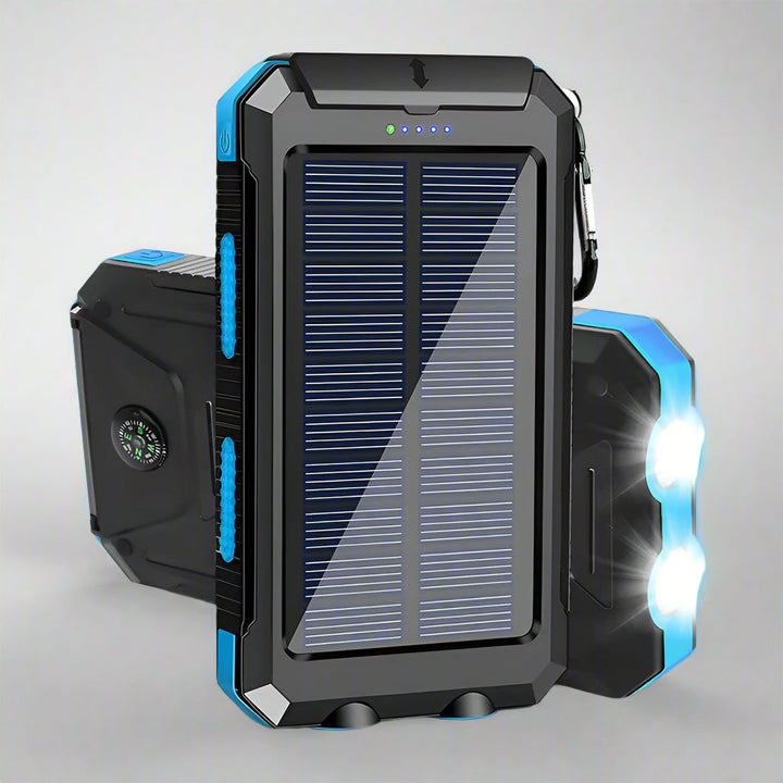 Solar Power Bank Waterproof Charger Torch Light