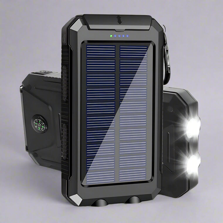 Solar Power Bank Waterproof Charger Torch Light