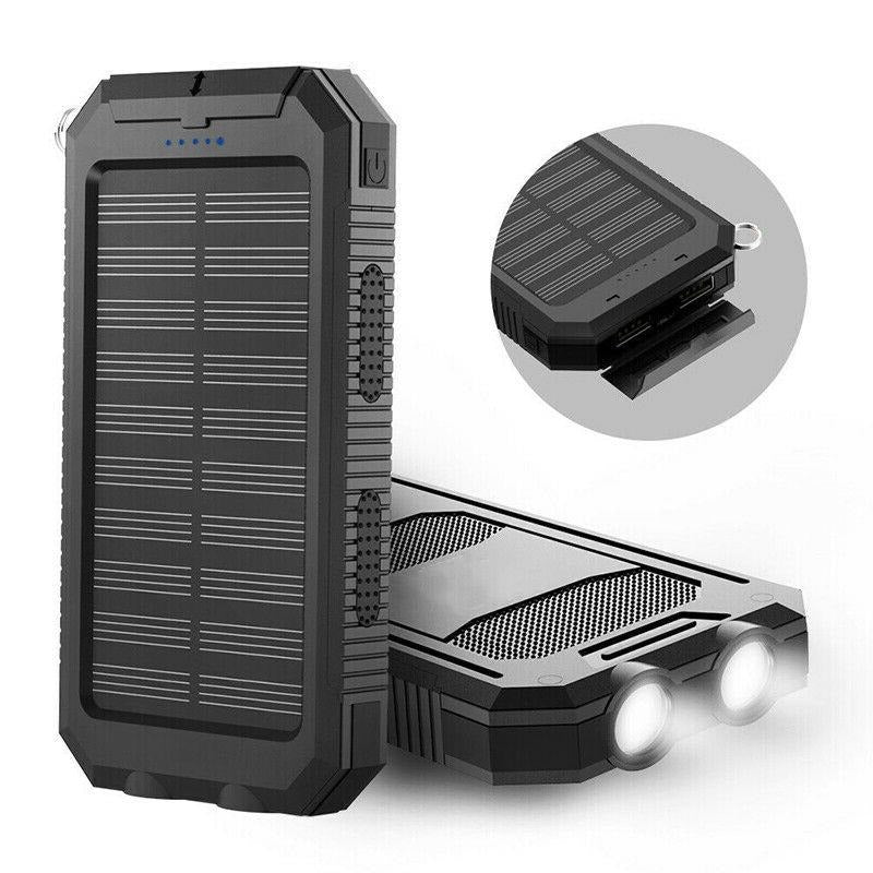 Solar Power Bank Charger Waterproof Portable Battery Pack