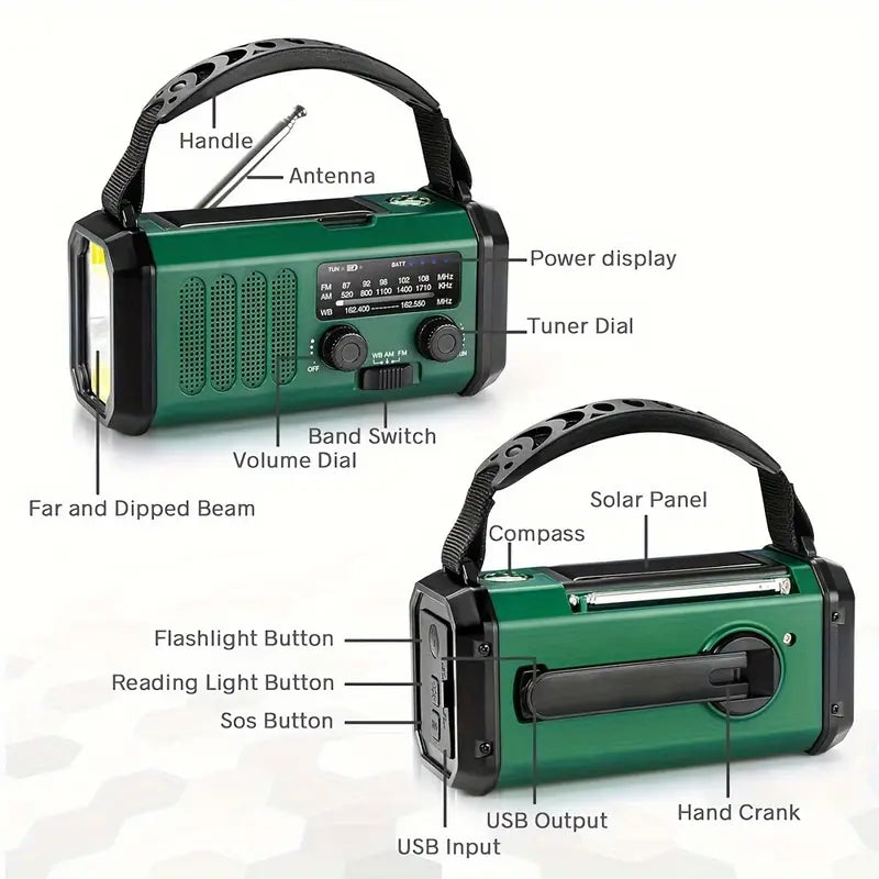 Solar Emergency Radio Flashlight