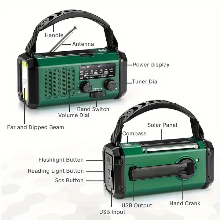 Solar Emergency Radio Flashlight
