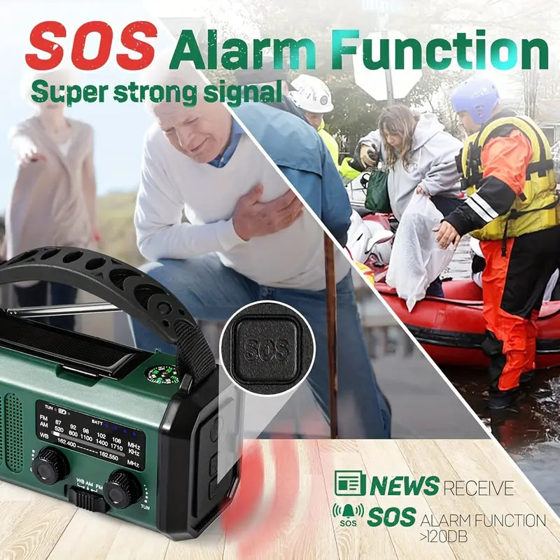 Solar Emergency Radio Flashlight