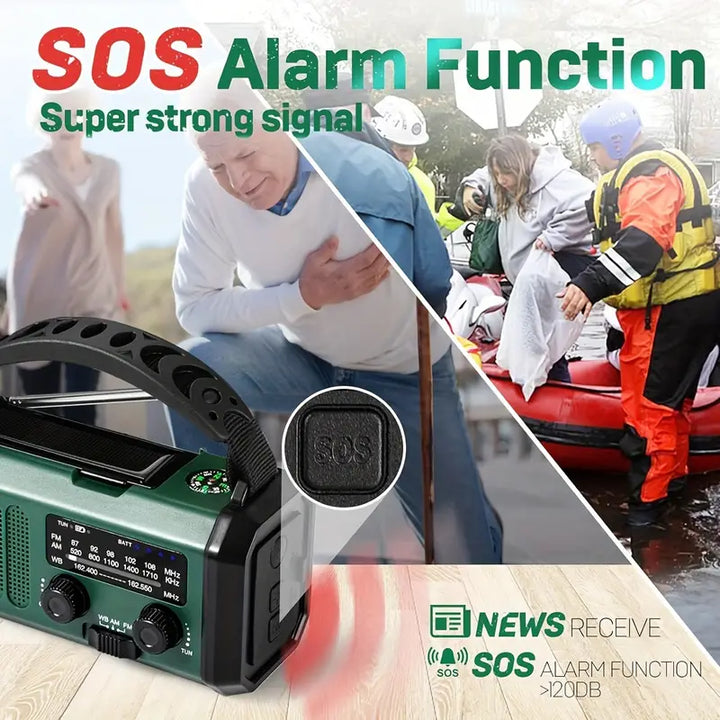 Solar Emergency Radio Flashlight