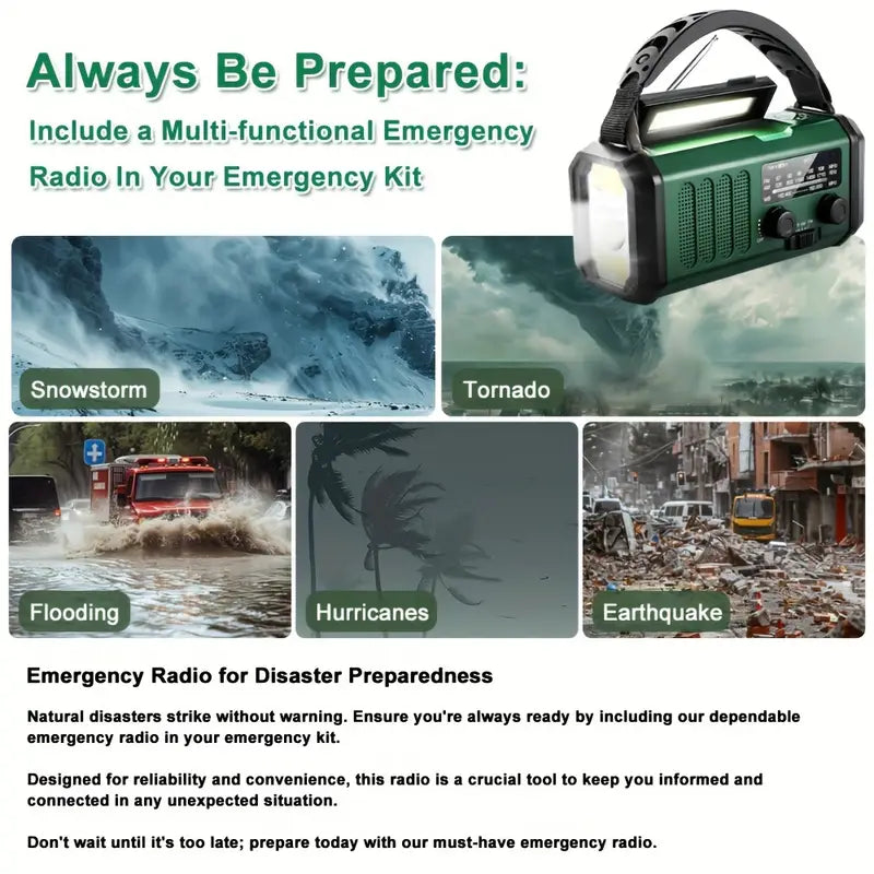 Solar Emergency Radio Flashlight
