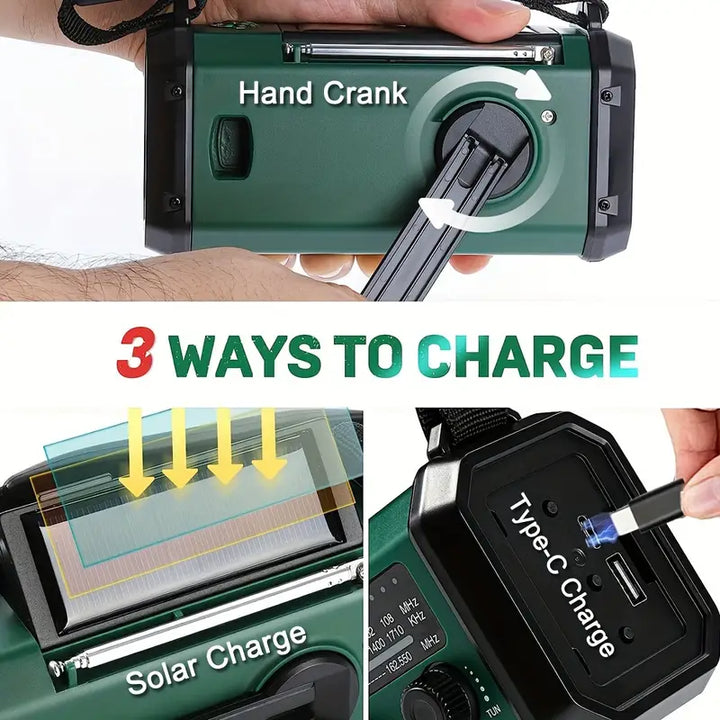 Solar Emergency Radio Flashlight