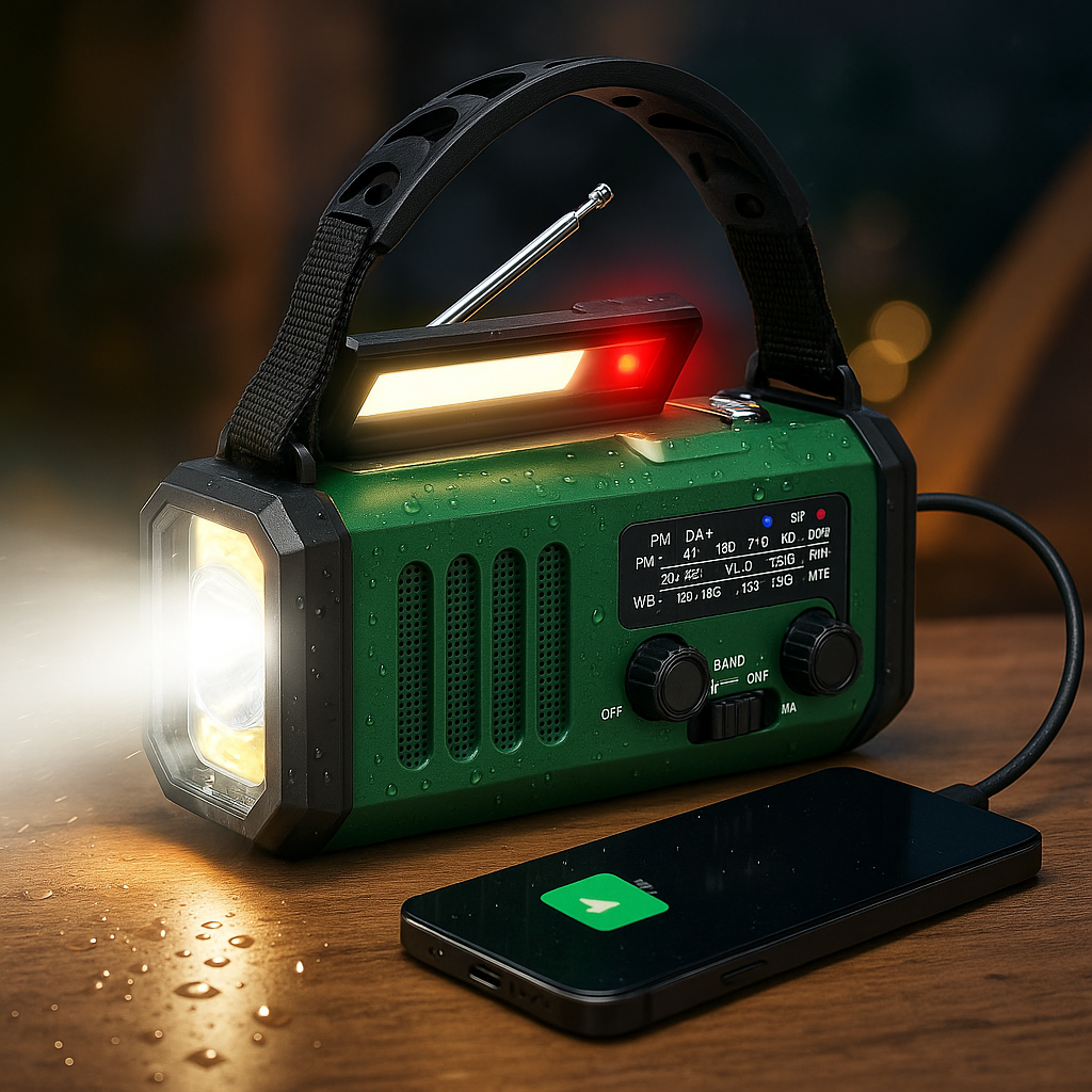 Solar Emergency Radio Flashlight