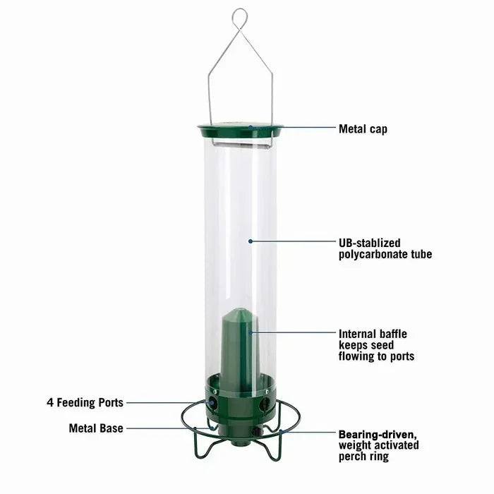Squirrel Proof Bird Feeder Hanging Outdoor Feeder