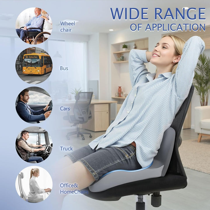 Truck Seat Cushion Memory Foam Lumbar Support Pillow