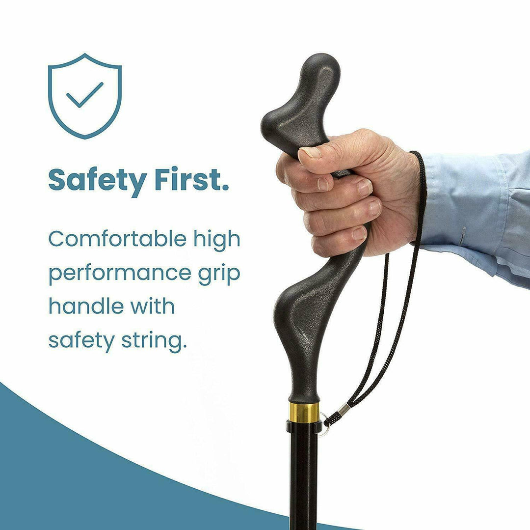 Adjustable Walking Stick Cane Ergonomic Grip Lightweight