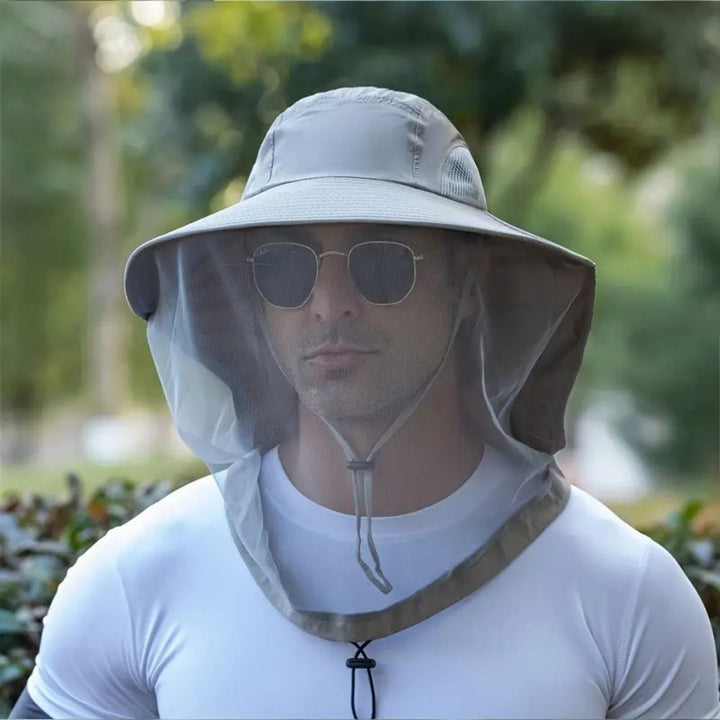 Wide Brim Sun Protection Mosquito Hat