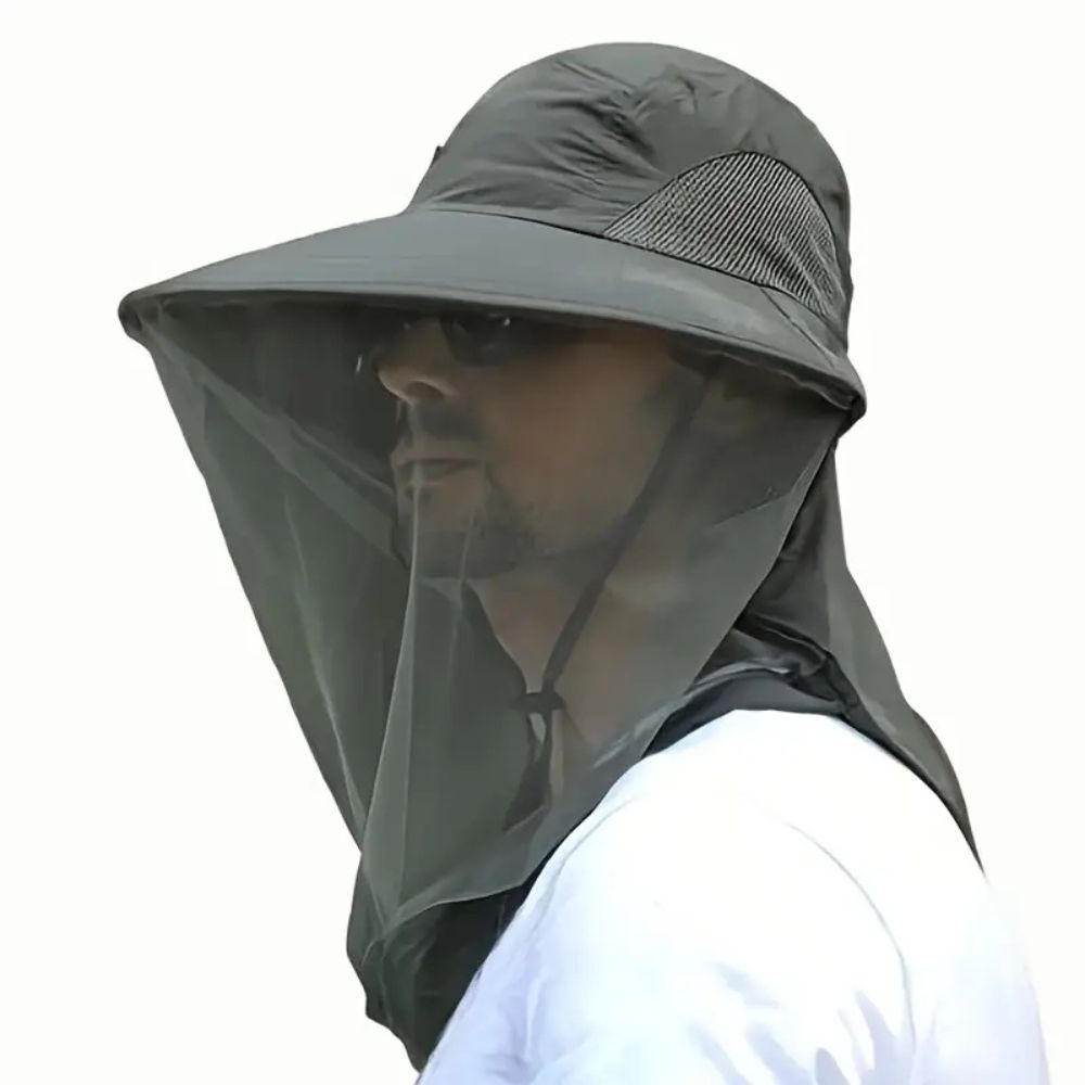 Wide Brim Sun Protection Mosquito Hat