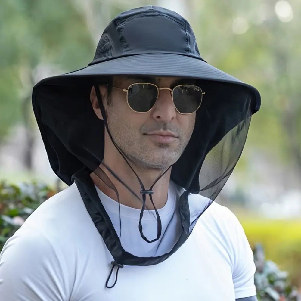 Wide Brim Sun Protection Mosquito Hat