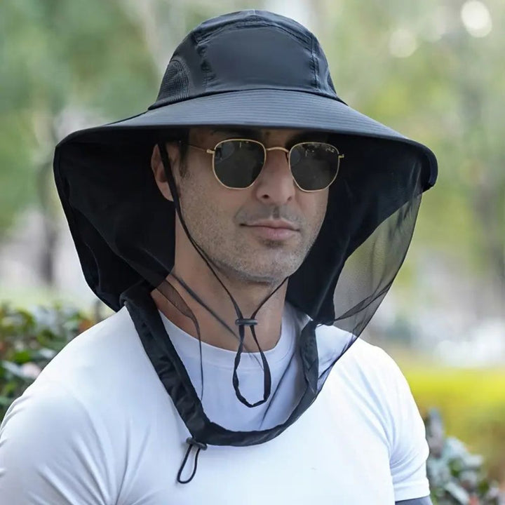 Wide Brim Sun Protection Mosquito Hat