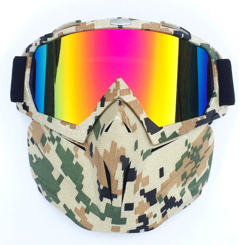 Ski Goggles with Storage Box Windproof Anti-Fog