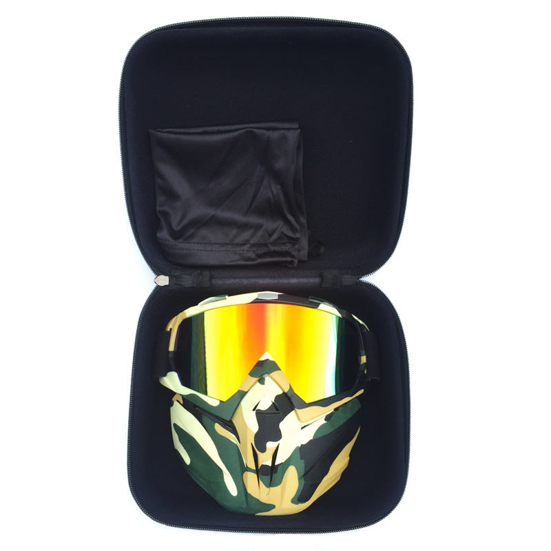 Ski Goggles with Storage Box Windproof Anti-Fog