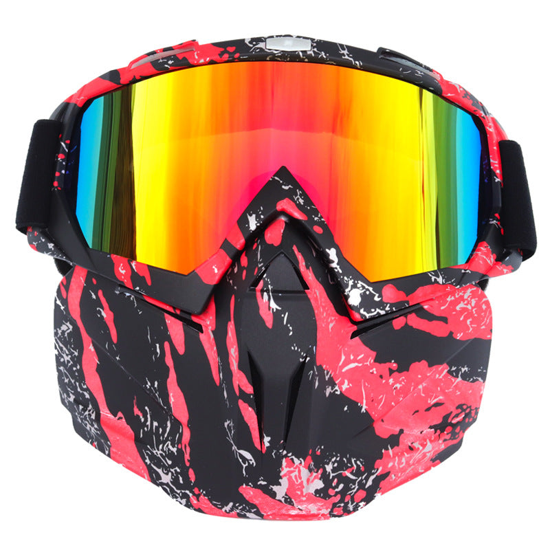 Ski Goggles with Storage Box Windproof Anti-Fog