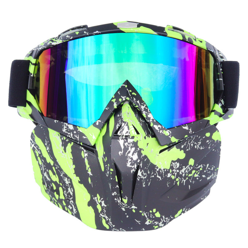 Ski Goggles with Storage Box Windproof Anti-Fog