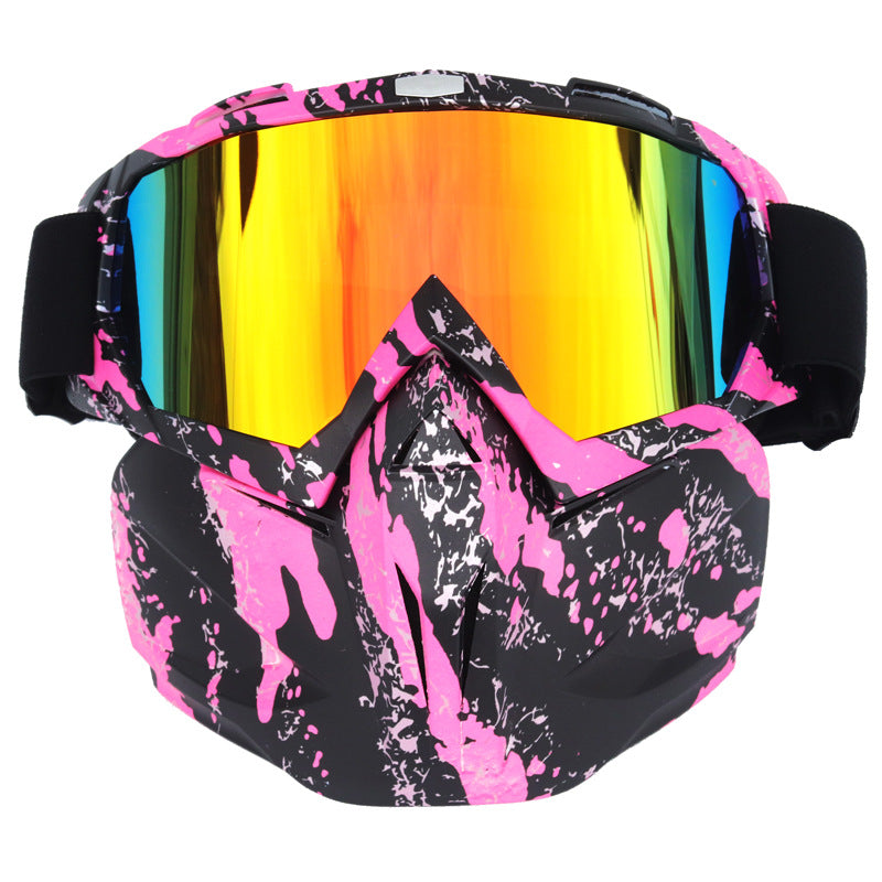 Ski Goggles with Storage Box Windproof Anti-Fog