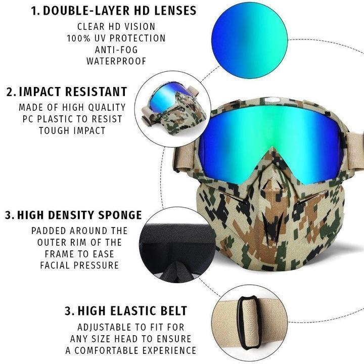 Ski Goggles with Storage Box Windproof Anti-Fog