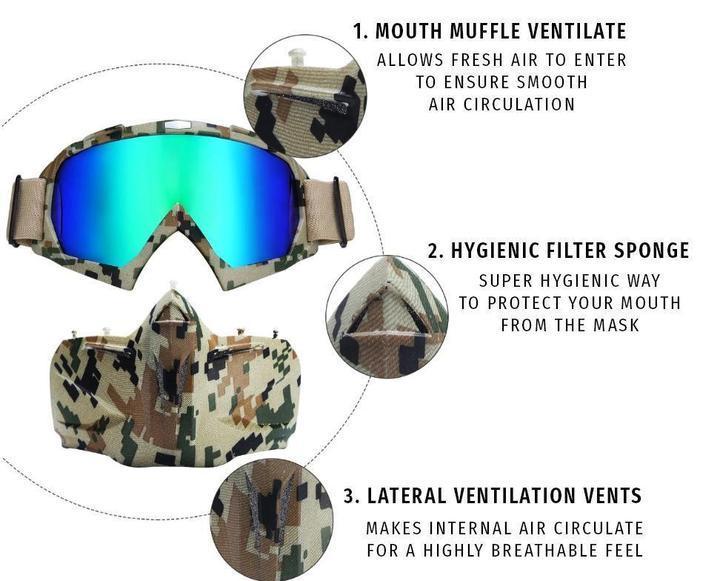 Ski Goggles with Storage Box Windproof Anti-Fog