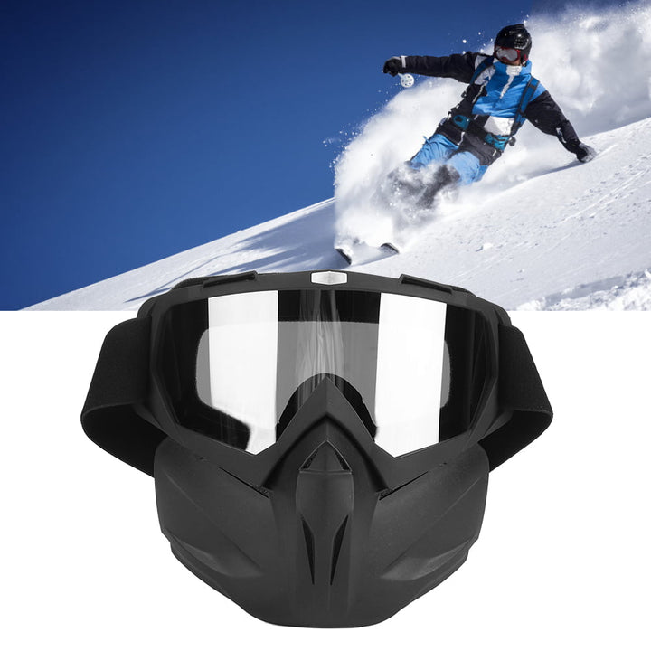 Ski Goggles with Storage Box Windproof Anti-Fog