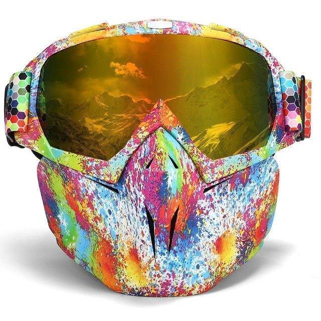 Ski Goggles with Storage Box Windproof Anti-Fog