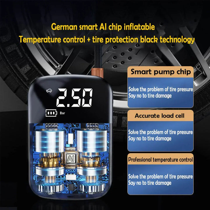 Wireless Car Air Compressor Digital Display Pump