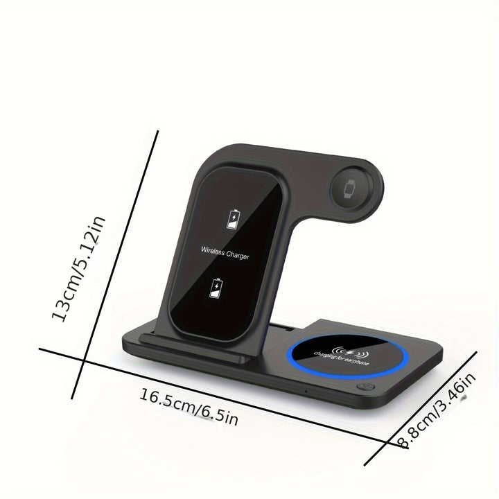 3 in 1 Wireless Charger Station for iPhone AirPods Apple Watch