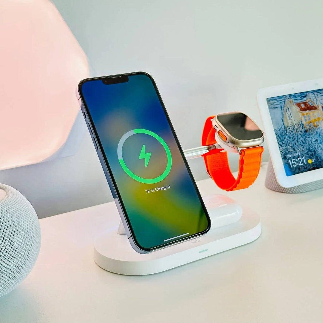 Wireless Charging Station Fast Charge Pad Multiple Devices